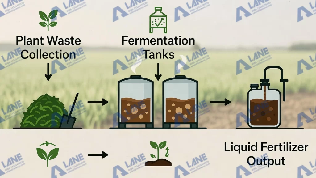 plant-based liquid fertilizer production